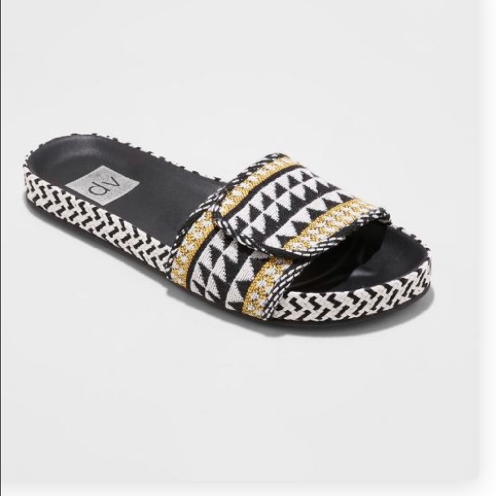 DV Annalyse Woven Slide Yellow